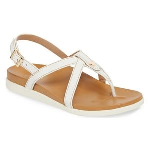 VIONIC Veranda White Leather Strappy Sandals Sz 7